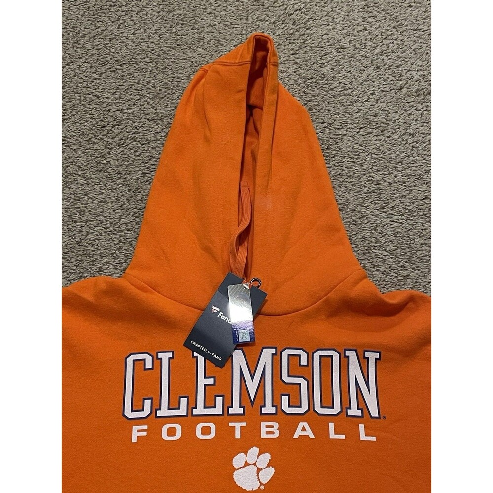 New Clemson University Tigers Hoodie Sweatshirt Large Football Basketball - Picture 2 of 4